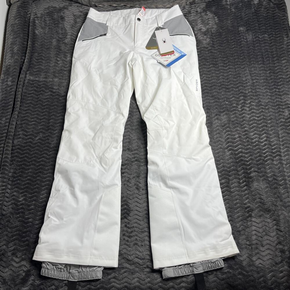 Spyder Ski Pants AMOUR GTX INFINIUM PANT Infinium White/Silver Size 12 NWT